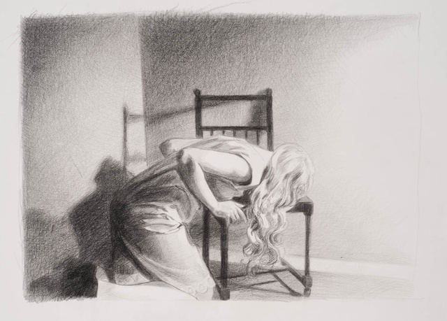 Mercedes Helnwein, ‘East Kansas City II’, 2012, Drawing, Collage or other Work on Paper, Black pencil on paper, KP Projects