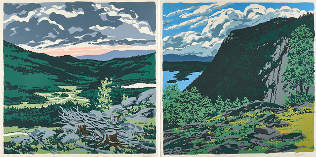 Neil G. Welliver, ‘Two works of art: Maiden's Cliff, Brigg's Meadow, 1973 from Landscapes’, 1987, Rago/Wright