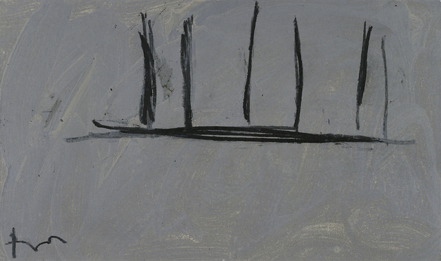 Robert Motherwell, ‘Open Study in Charcoal on Grey, #3’, 1974, Painting, Acrylic and charcoal on canvasboard, William Shearburn Gallery
