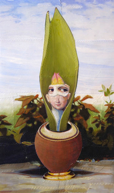 Michael Madzo, ‘I For the First Time Life Has Become Real’, 2014, Painting, Sewn paper collage, Zenith Gallery