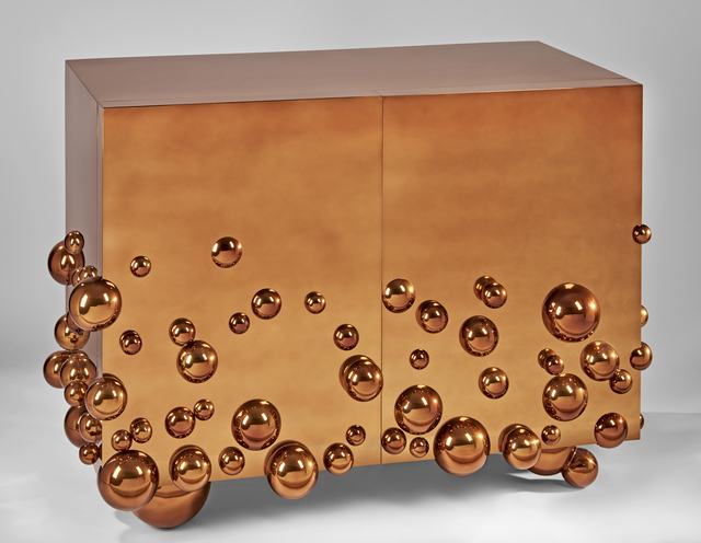 Hubert Le Gall, ‘Commode Swipp ’, 2015, Design/Decorative Art, Polished brass and wood, Mazel Galerie