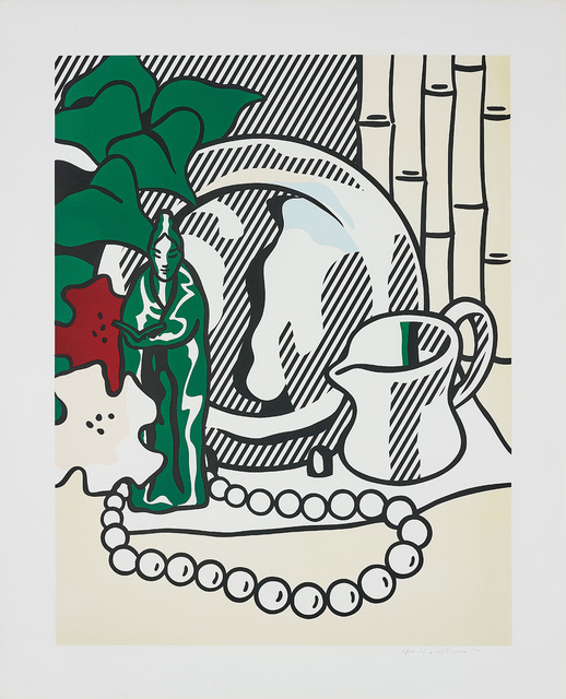 Roy Lichtenstein, ‘Still Life with Figurine, from Six Still Lifes Series’, 1974, Print, Lithograph and screenprint in colours, on BFK Rives paper, with full margins., Phillips
