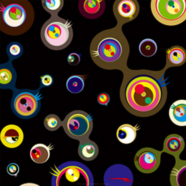 Takashi Murakami, ‘Jellyfish Eyes Black 3’, 2011, Print, Offset lithograph, Dope! Gallery