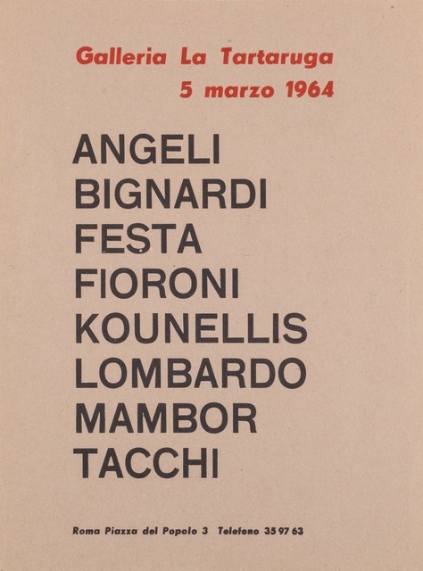 Various Artists, ‘Group exhibit’, 1964, Finarte