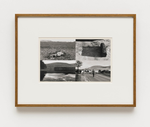 Hamish Fulton, ‘/ Untitled (Badlands, South Dakota; Woodstock, New York; Ivinghoe Beacon, Buckinghamshire; Woodstock, New York)’, 1969-1970, Photography, Black and white vintage photographs (gelatin silver print, acid-free cardboard and wood frame), Bergamin & Gomide