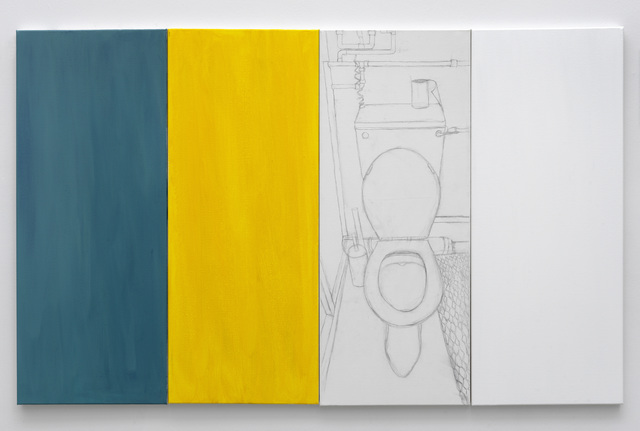 Juliette Blightman, ‘Turquoise, Yellow, Nicole, White’, 2020, Painting, Acrylic and pencil on canvas, Galerie Fons Welters