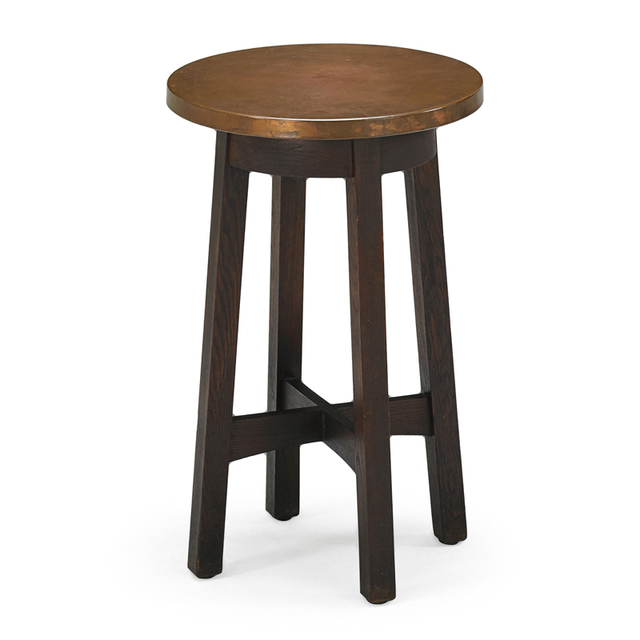 L. & J.G. Stickley, ‘Copper-Top Stand, Fayetteville, NY’, ca. 1905, Rago/Wright