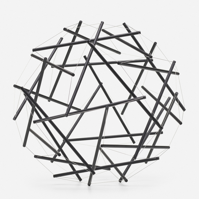 R. Buckminster Fuller, ‘30 Strut, 3 Frequency (3v) Geodesic Tensegrity Sculpture Dome’, 1980, Rago/Wright