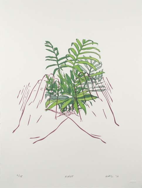 Workingman Collective, ‘Knot’, 2011, Print, Letterpress, silkscreen, and hand coloring on paper, Tracey Morgan Gallery