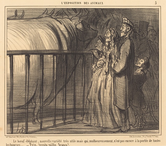 Honoré Daumier, ‘Le Boeuf-éléphant nouvelle variété’, 1856, National Gallery of Art, Washington, D.C.