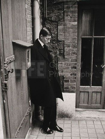 Loomis Dean, ‘Yves St. Laurent after Attending Christian Dior's Funeral’, 1957, Photography, Silver Gelatin Print, Contessa Gallery