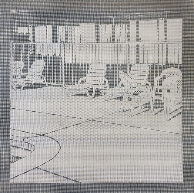 Elizabeth Ferrill, ‘Illusion #6’, 2018, Print, Rubylith screen print on wire mesh, Michael Warren Contemporary