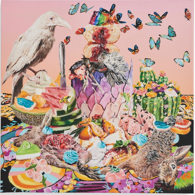 Christina Nicodema, ‘Roadkill Shrine ’, 2019, Painting, Oil and archival ink on canvas, Nancy Littlejohn Fine Art