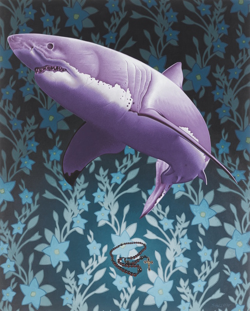 Stephen Hall, ‘Painting of whale with prayer beads: 'Let Us Prey'’, 2015, Ivy Brown Gallery