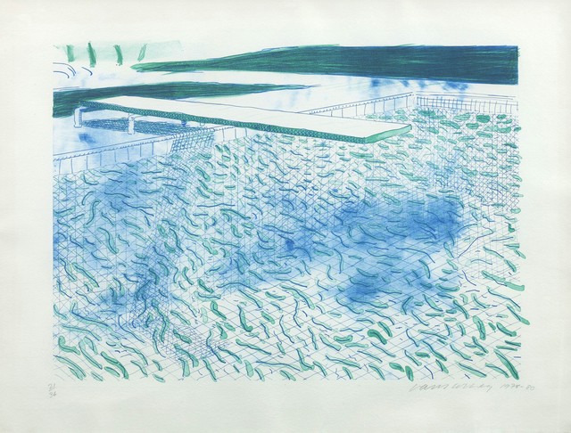 David Hockney, ‘Lithograph of Water made of Lines and a green Wash’, 1978-1980, ARCHEUS/POST-MODERN