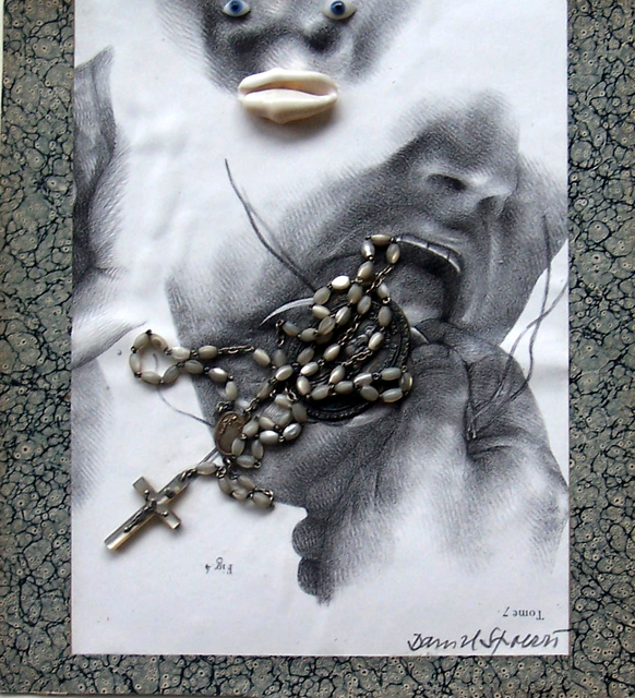 Daniel Spoerri, ‘ La Medecine Operatoire Dessinee d'Apres Nature par N.H. Jacob’, 1993, Drawing, Collage or other Work on Paper, Collage of objects on old print, Gilden's Art Gallery