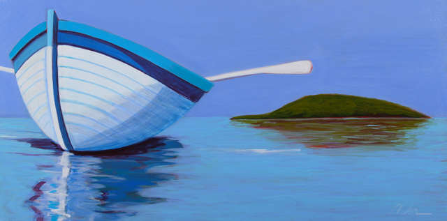Melissa Chandon, ‘Summer Boat with Island View’, 2017, Painting, Acrylic on canvas, Tasende Gallery