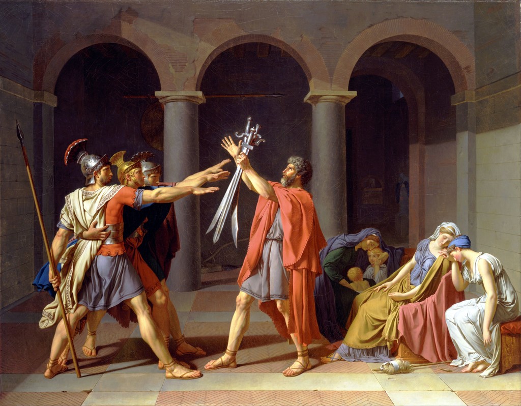 Jacques-Louis David, 'Oath of the Horatii,' 1784-1785, Musée du Louvre