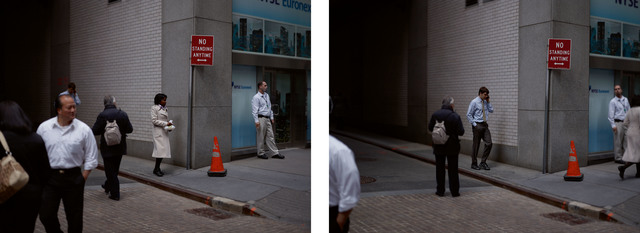 Paul Graham, ‘Wall Street, 19th April 2010, 12.46.55 pm (diptych)’, 2010, Photography, C-Print, Galerie Les filles du calvaire
