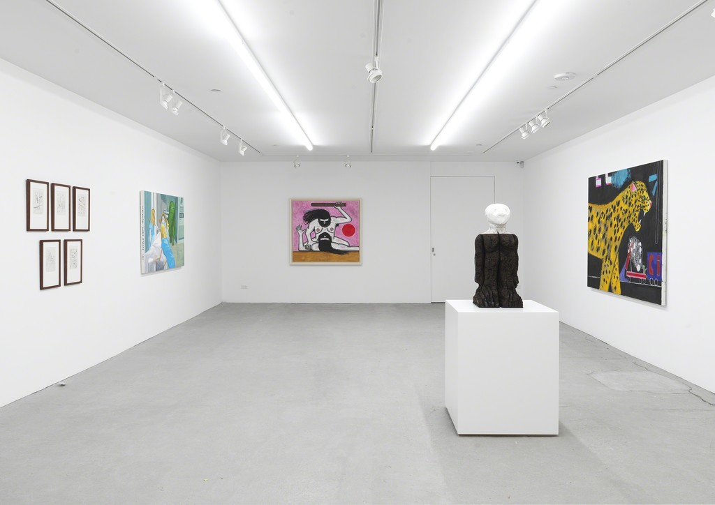 Installation view, Samaritans. Curated by Dan Nadel, Eva Presenhuber, New York, 2019
Courtesy the artists and Galerie Eva Presenhuber, Zurich / New York
Photo: Matt Grubb
Installation view, Samaritans. Curated by Dan Nadel, Eva Presenhuber, New York, 2019
Courtesy the artists and Galerie Eva Presenhuber, Zurich / New York
Photo: Matt Grubb
