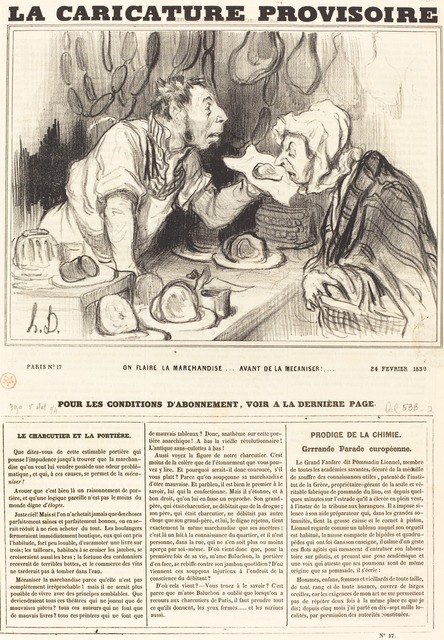 Honoré Daumier, ‘On flaire la marchandise... avant de la mécaniser!...’, 1839, National Gallery of Art, Washington, D.C.