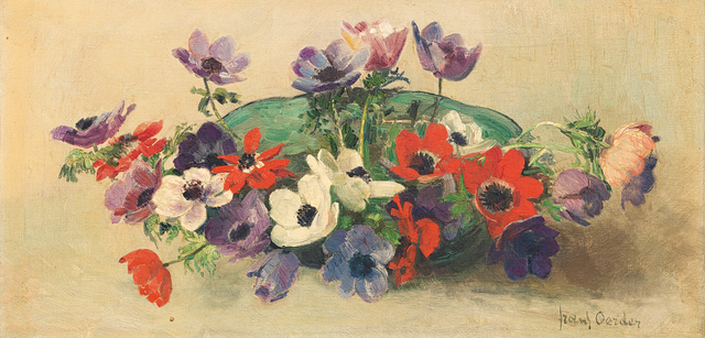 Frans Oerder, ‘Still Life with Bowl of Anemones’, Strauss & Co