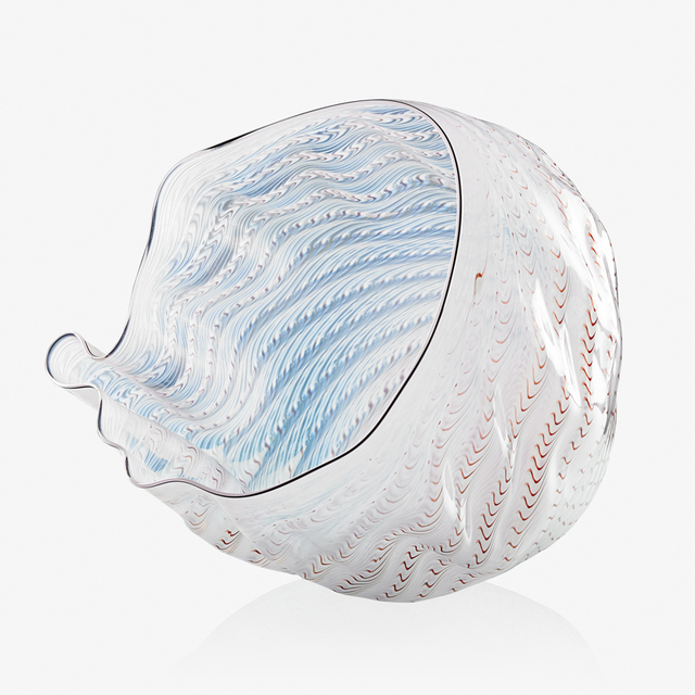 Dale Chihuly, ‘Pink and white Seaform with black lip wrap, Seattle, WA’, 1998, Design/Decorative Art, Blown glass, Rago/Wright