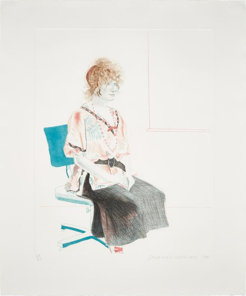 David Hockney - Celia Seated on an Office Chair (MCA Tokyo 160)