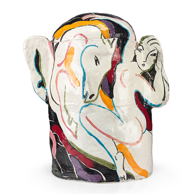Rudy Autio, ‘Massive lidded sculptural vessel (Women on Horseback), Missoula, MT’, 1983, Rago