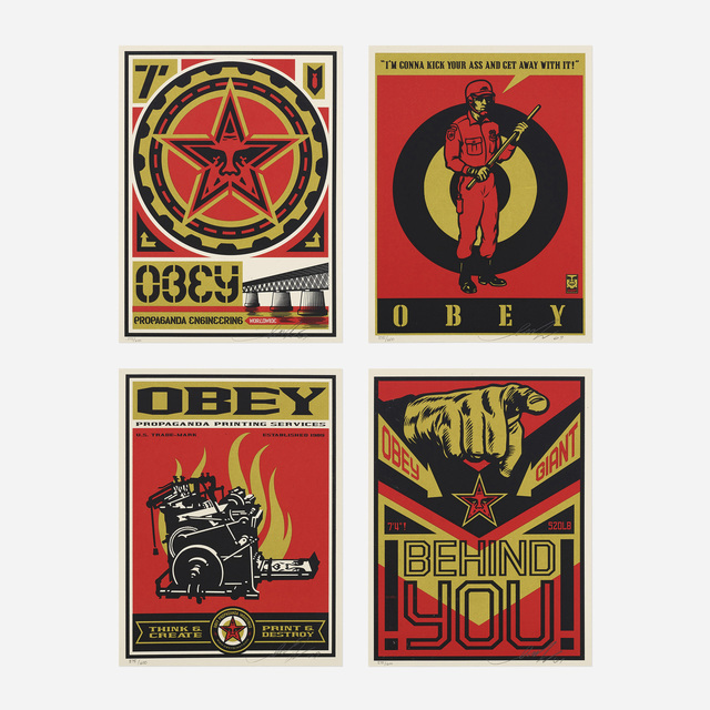 Shepard Fairey (OBEY), ‘Retro set of 4’, 2009, EHC Fine Art Gallery Auction
