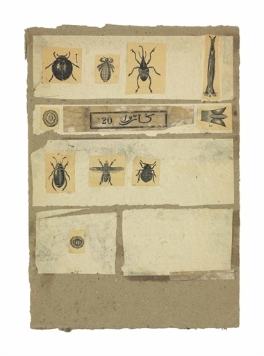Robert Rauschenberg, ‘Untitled (Insects) ’, Engraving and paper collage on paperboard, Christie's
