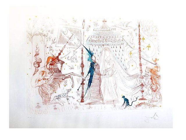 Salvador Dalí, ‘Original Etching "The Unicorn Lady" by Salvador Dali’, 1965, Galerie Philia