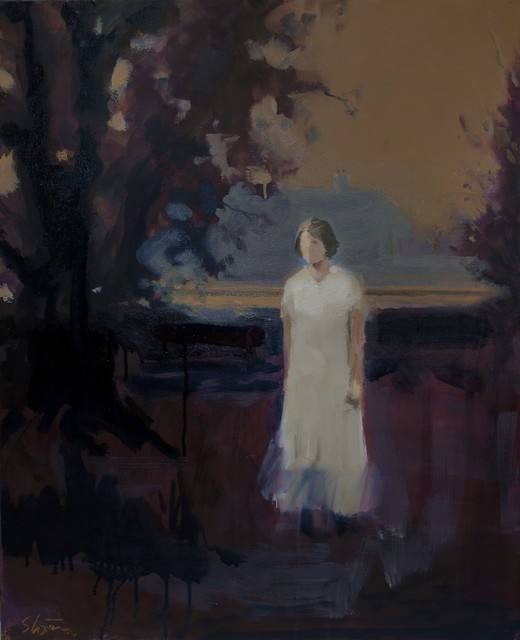 David Storey, ‘Autumn Figure 1’, Painting, Oil and mixed media on canvas, Castlegate House Gallery