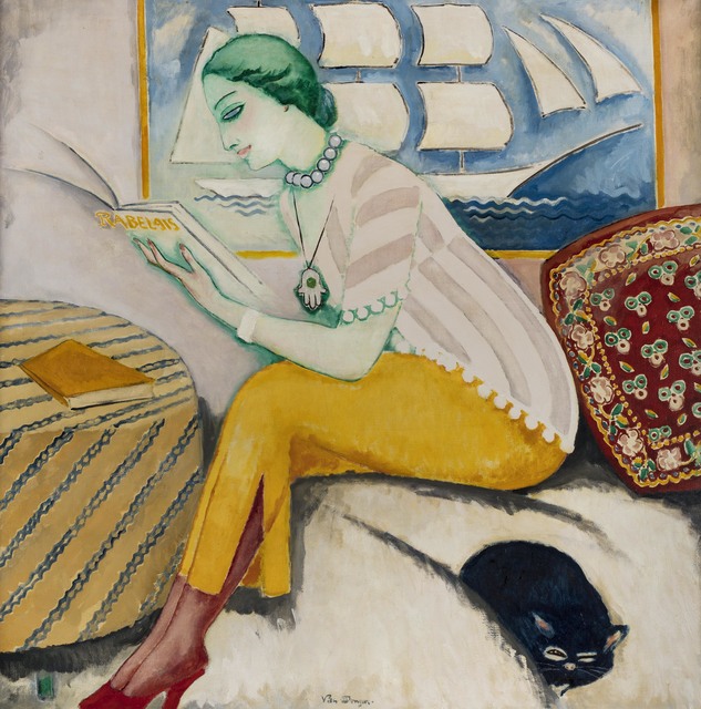 Kees van Dongen, ‘La lecture ou Rabelais’, Peint à Paris en 1911, Painting, Oil on canvas, Leclere