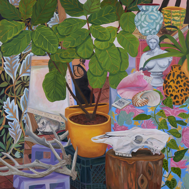 Anna Valdez, ‘Self-Portrait in Studio’, 2019, Painting, Oil and acrylic on canvas, David B. Smith Gallery