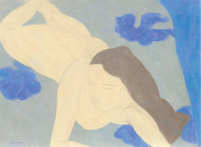 Pierre Boncompain, ‘Untitled’, Drawing, Collage or other Work on Paper, Coloured chalk and pencil on paper, firmly mounted on cardboard, Koller Auctions
