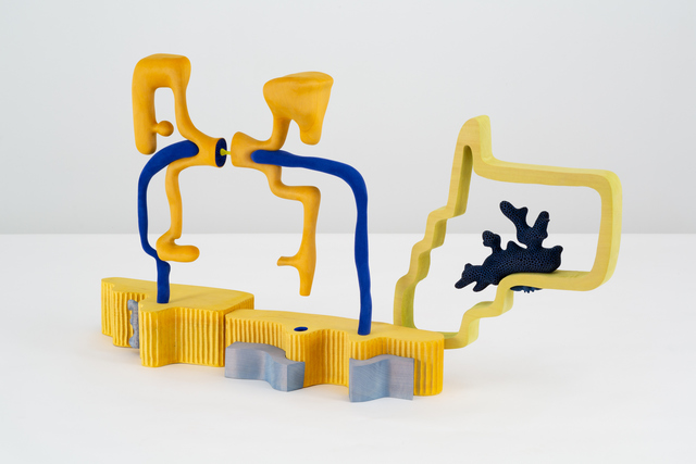 Matthew Ronay, ‘Oviposit’, 2019, Sculpture, Basswood, dye, gouache, flocking, plastic, steel, Casey Kaplan