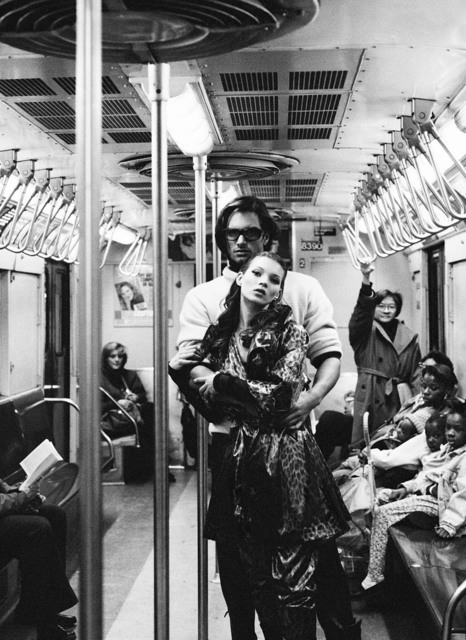 Stephanie Pfriender Stylander, ‘Kate Moss and Marcus Schenkenberg, Harper's Bazaar Uomo, New York’, 1992, Photography, Archival Pigment Print, Staley-Wise Gallery