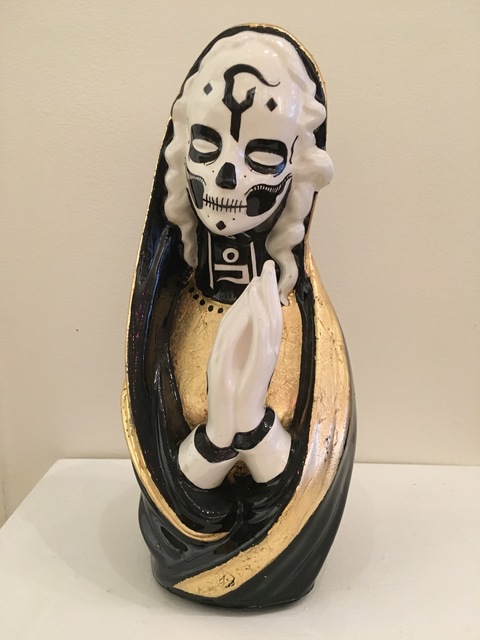 Porkchop, ‘"Prioress"’, 2017, Sculpture, Acrylic, resin and gold leaf on found object, Parlor Gallery