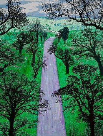 David Hockney - Winter road near Kilham