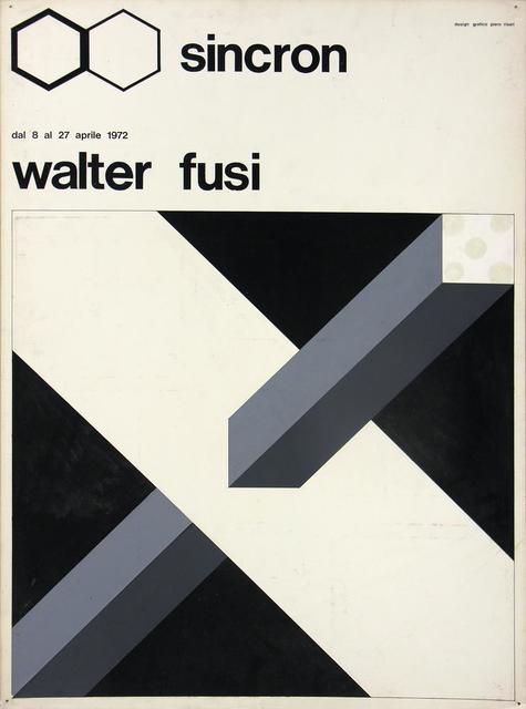 Walter Fusi, ‘Bozzetto Sincron’, 1972, Drawing, Collage or other Work on Paper, Collage of colored screens and transferable lettering on Schoeller cardboard, Itineris