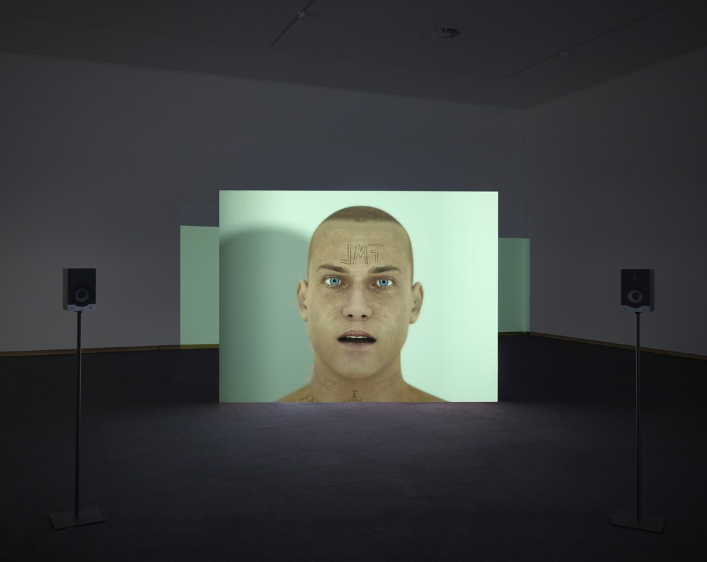 Ed Atkins, Ribbons (still), 2014, collection Stedelijk Museum Amsterdam. Photo: Gert Jan van Rooij
Ed Atkins, Ribbons (still), 2014, collection Stedelijk Museum Amsterdam. Photo: Gert Jan van Rooij