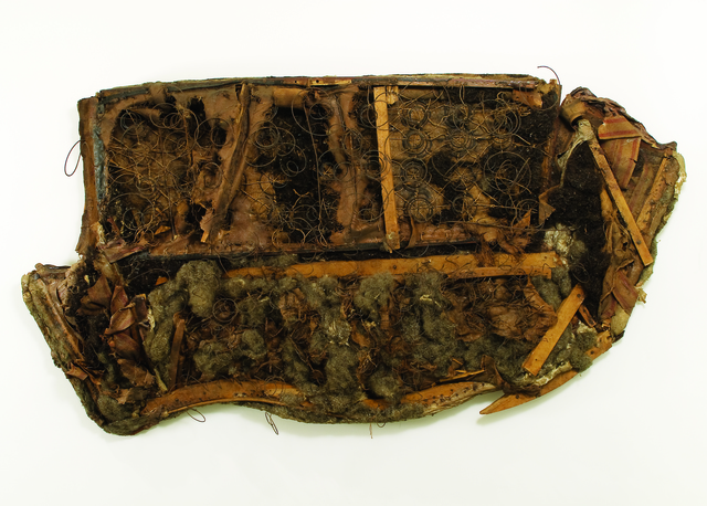 RAPHAEL MONTAÑEZ ORTIZ, ‘Archaeological Find #21: The Aftermath’, 1962, Mixed Media, Destroyed sofa (wood, cotton, wire, vegetable fiber and glue) on wood backing, El Museo del Barrio
