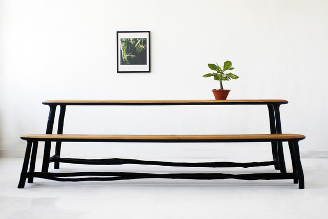 Valentin Loellmann, ‘"Fall/Winter" benches and table’, 2015, Galerie Gosserez