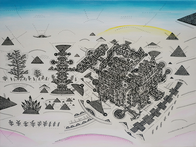 Shu-Kai Lin, ‘The Balcony City Civillization-Public housing near the monument’, 2017, Der-Horng Art Gallery