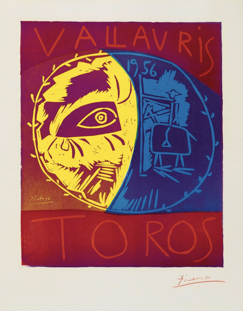 Pablo Picasso, ‘Vallauris 1956, Toros’, 1956, Print, Linocut, Christopher-Clark Fine Art