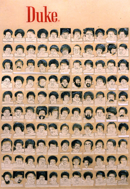 Ellen Gallagher, ‘Duke’, 2004, Print, Photogravure with laser-incised peeled paper, collage and hair pomade, Two Palms