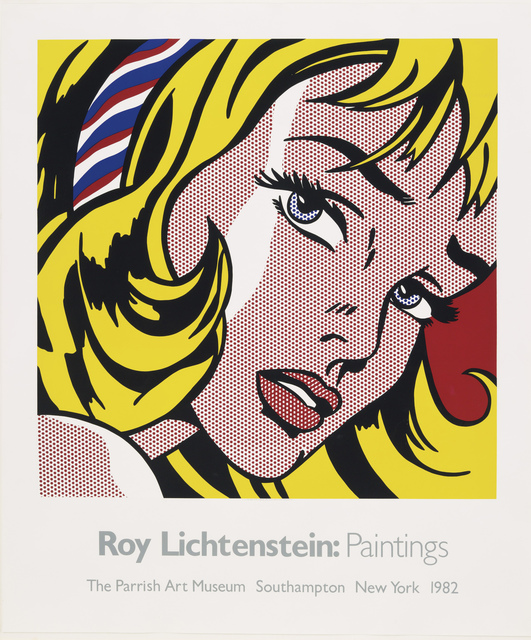Roy Lichtenstein, ‘Parrish Art Museum (Girl with Hair Ribbon)’, 1982, Posters, 10 color screenprint on Arches wove paper, Petersburg Press