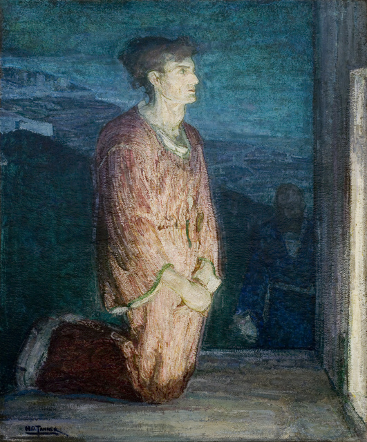 Henry Ossawa Tanner, ‘Two Disciples at the Tomb’, ca. 1924, Painting, Oil on canvas on board, Michael Rosenfeld Gallery