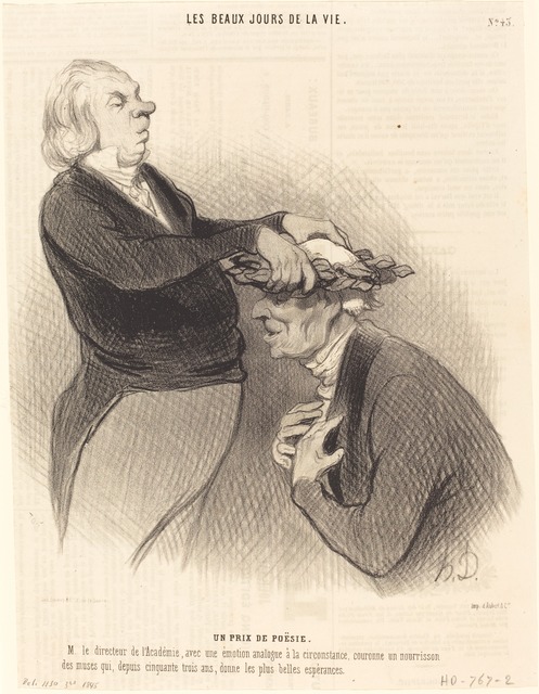 Honoré Daumier, ‘Un Prix de poésie’, 1845, National Gallery of Art, Washington, D.C.